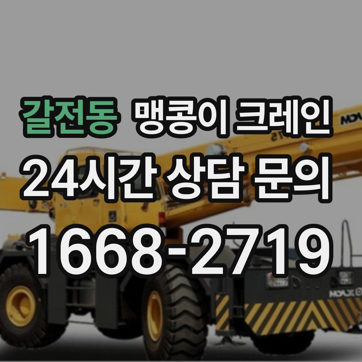 갈전동 맹콩이 크레인