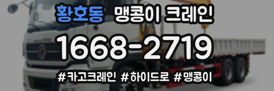 황호동 맹콩이 크레인