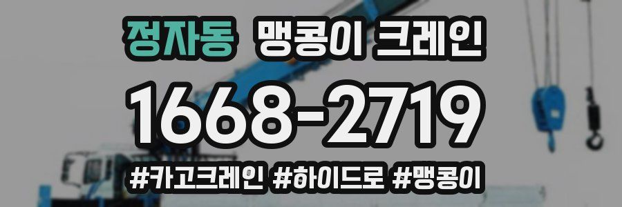 정자동 맹콩이 크레인