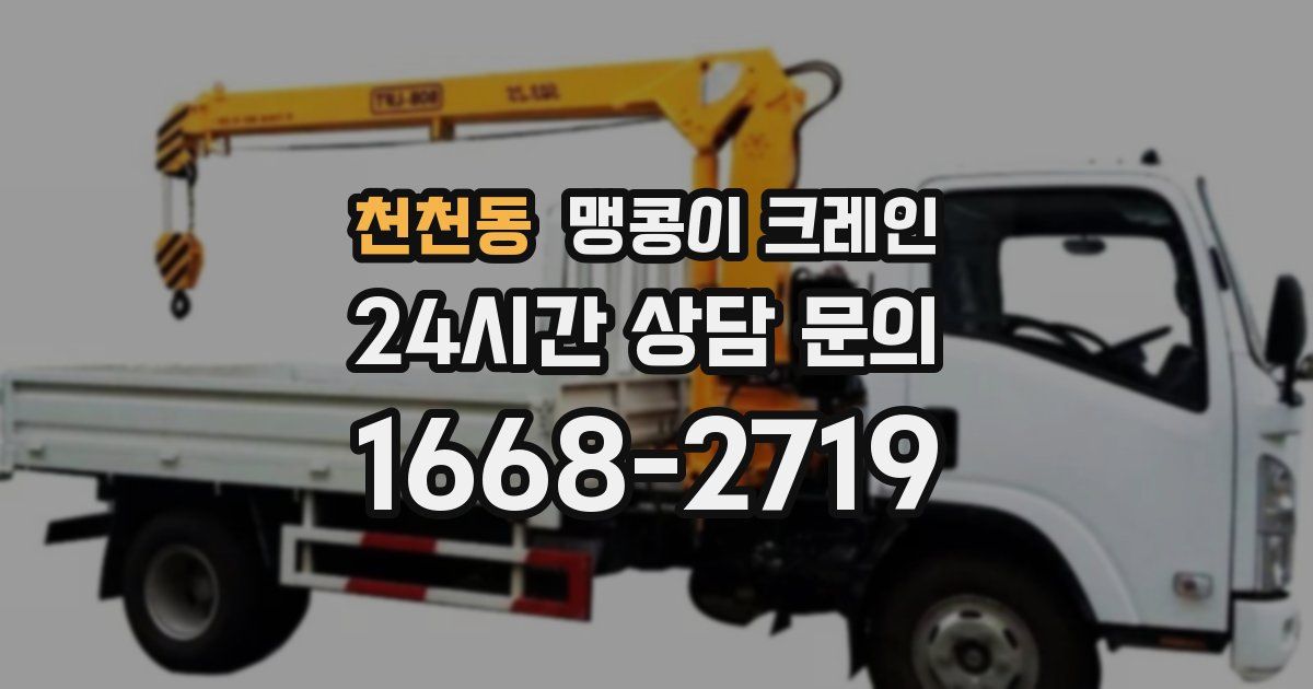 천천동 맹콩이 크레인