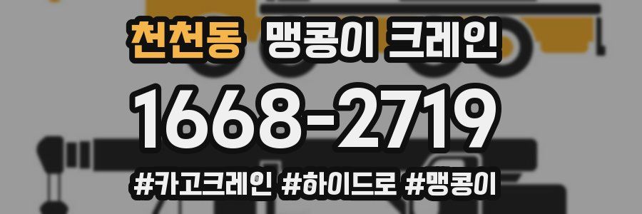 천천동 맹콩이 크레인