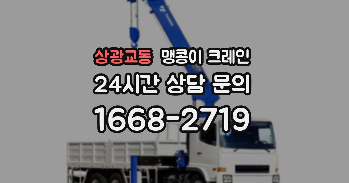 상광교동 맹콩이 크레인