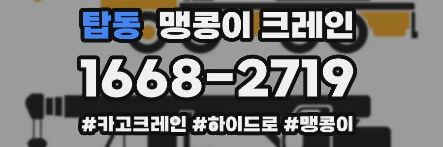 탑동 맹콩이 크레인