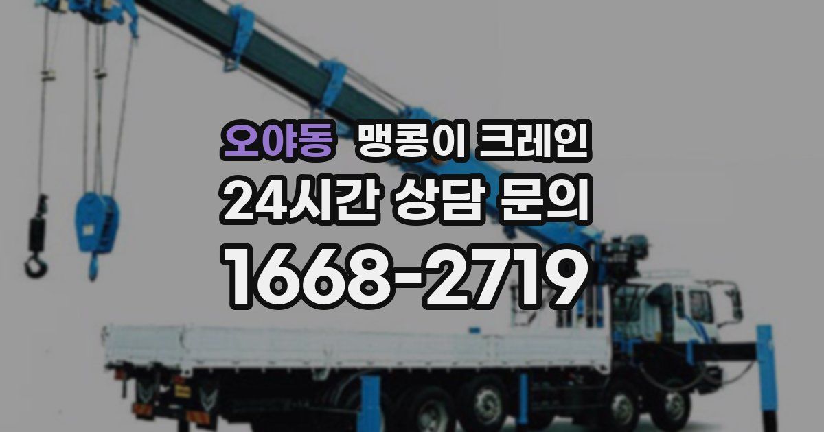 오야동 맹콩이 크레인