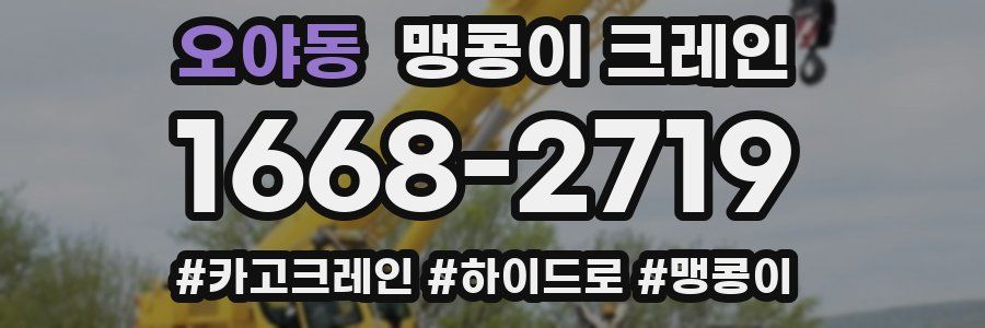 오야동 맹콩이 크레인