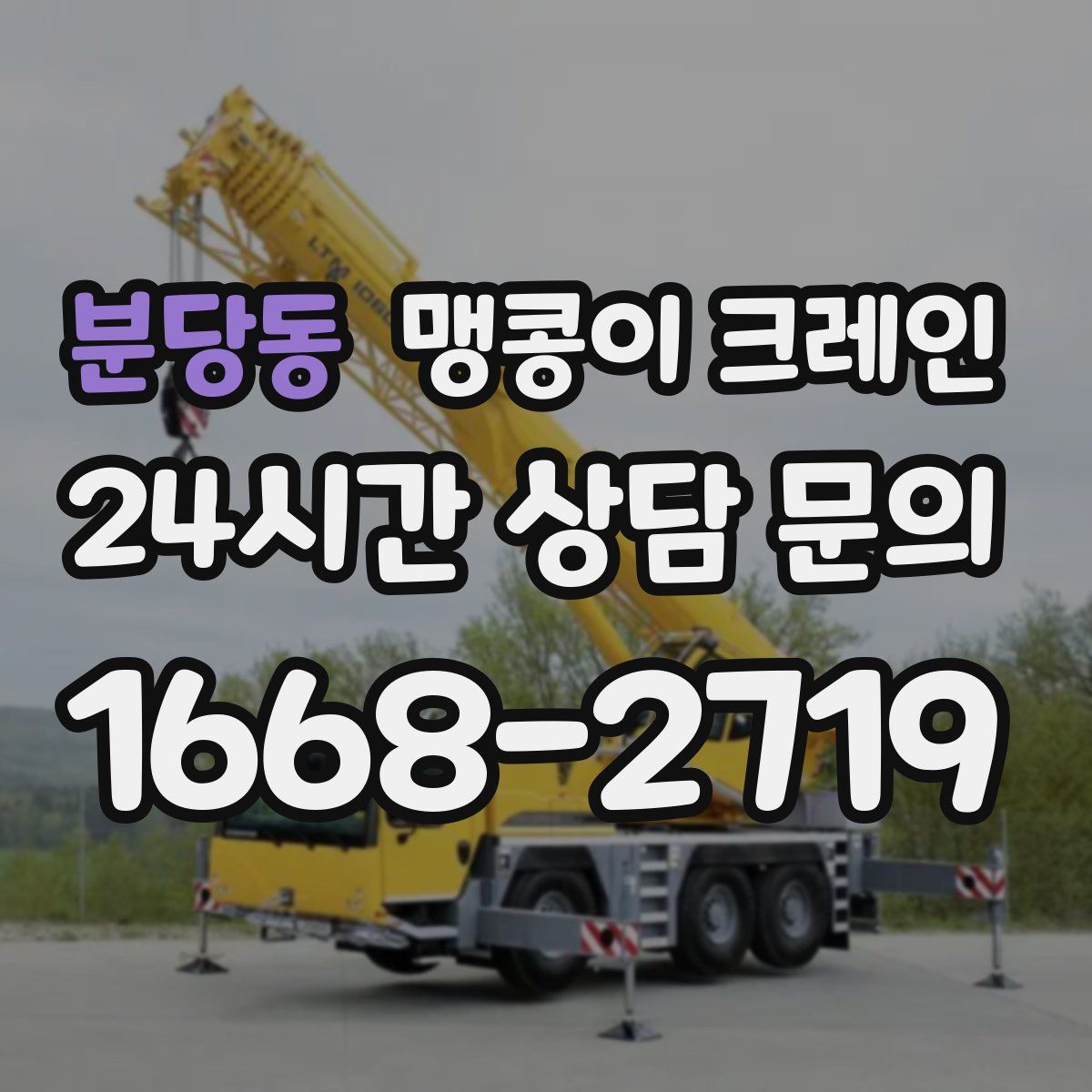 분당동 맹콩이 크레인