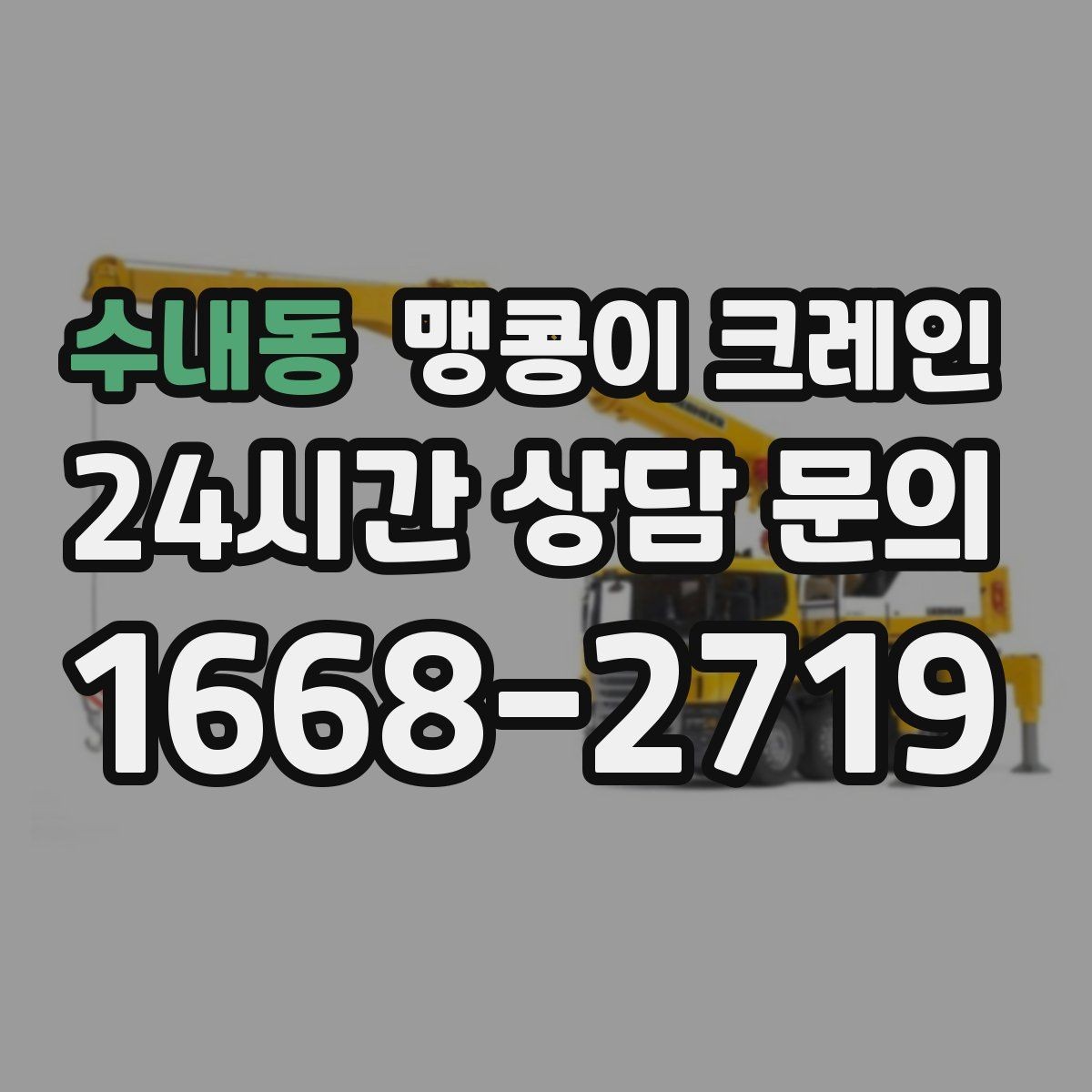 수내동 맹콩이 크레인 종일 작업이 필요한 케이스 정리