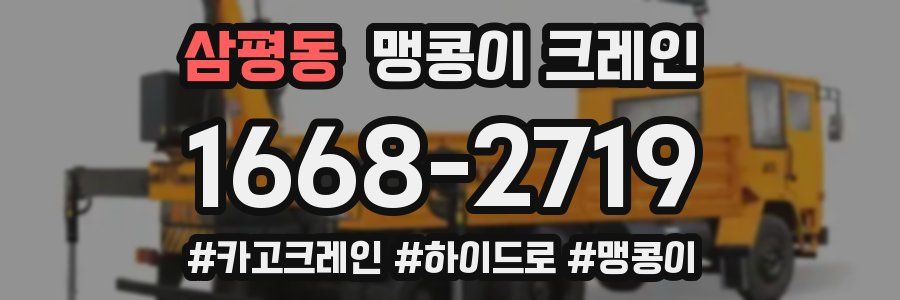 삼평동 맹콩이 크레인