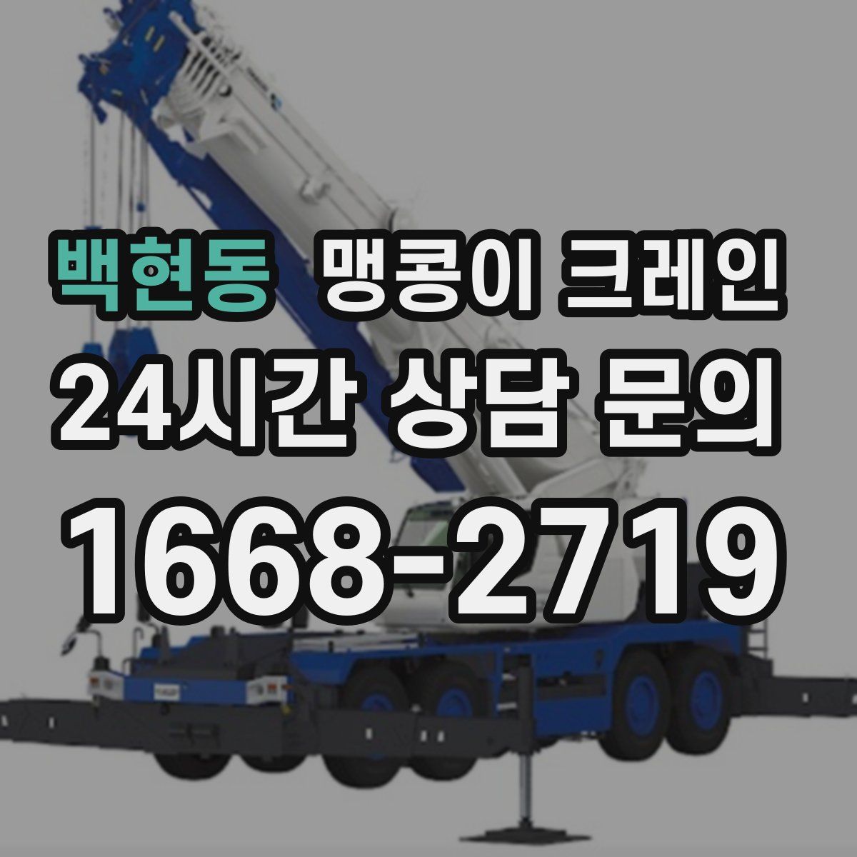 백현동 맹콩이 크레인