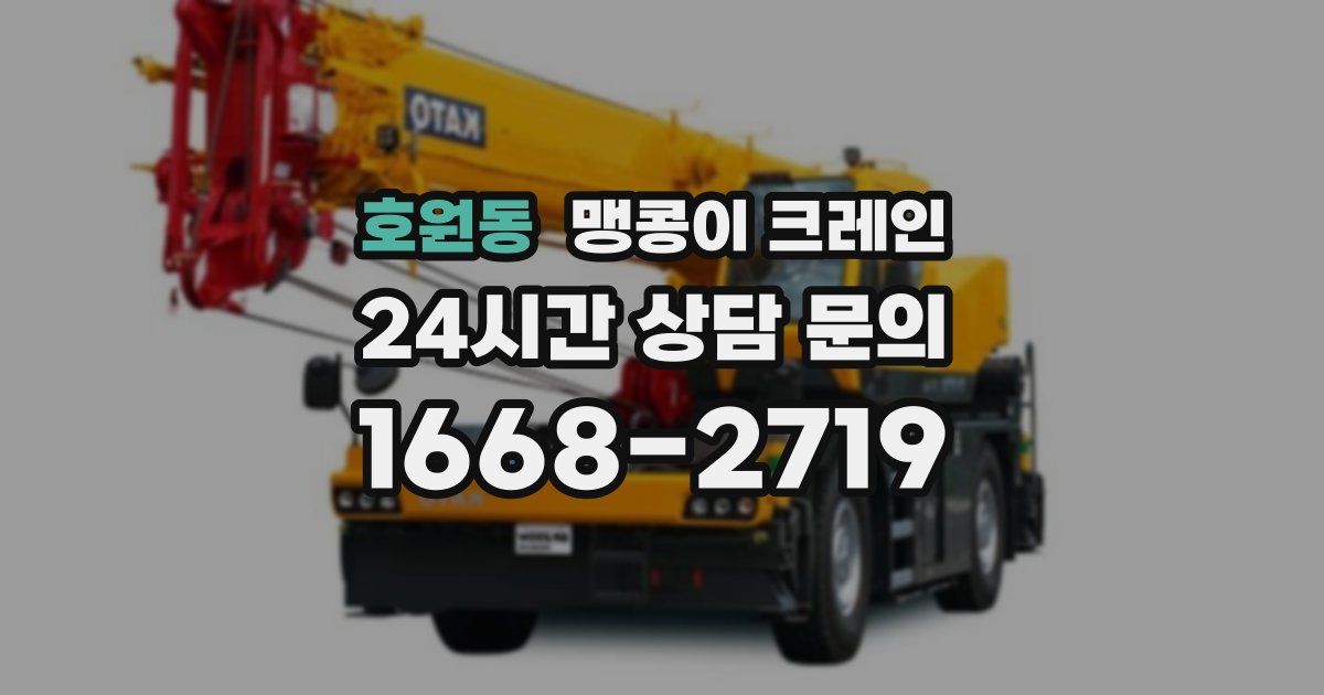 호원동 맹콩이 크레인