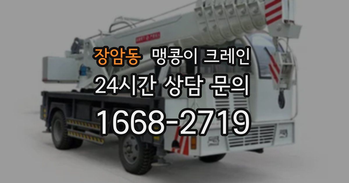 장암동 맹콩이 크레인
