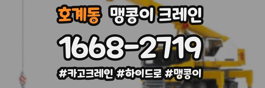 호계동 맹콩이 크레인