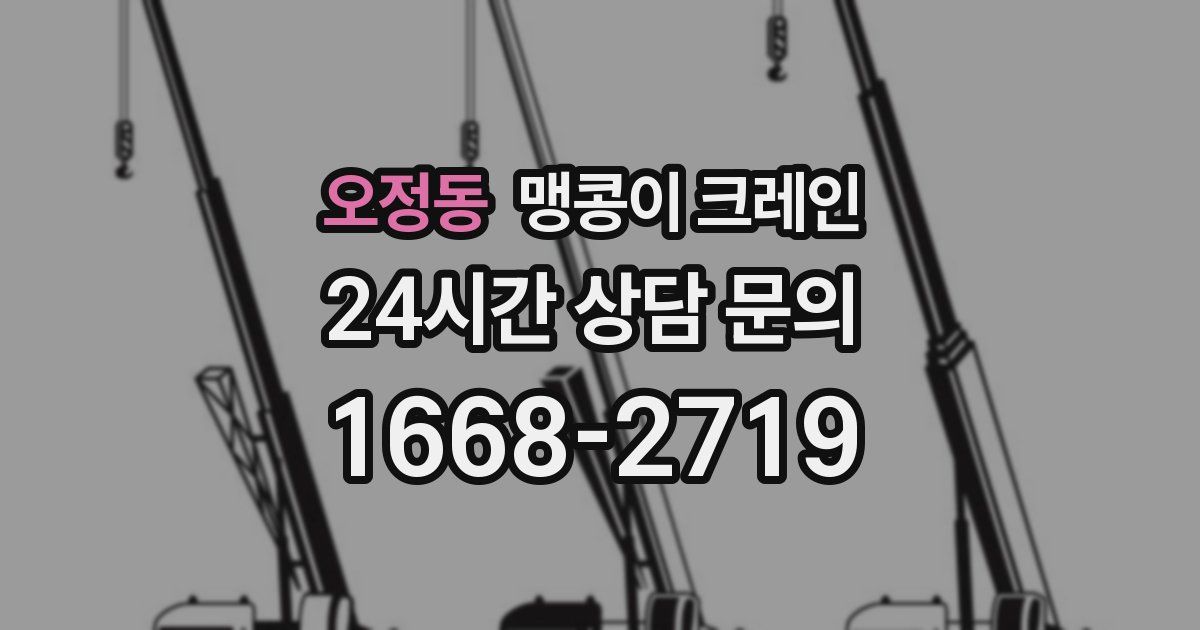 오정동 맹콩이 크레인