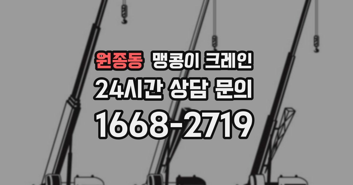 원종동 맹콩이 크레인