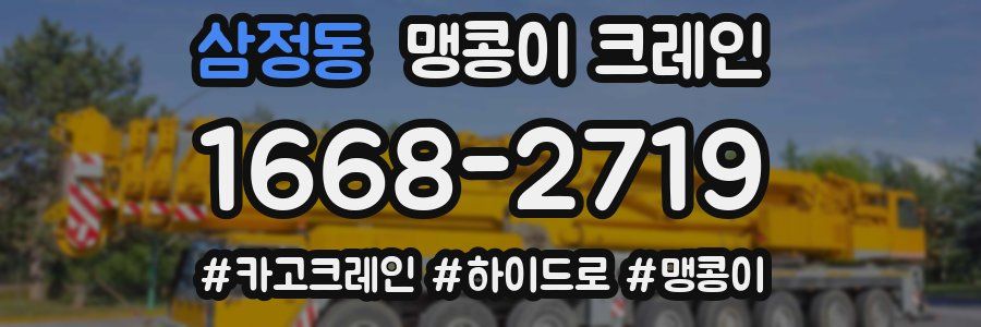 삼정동 맹콩이 크레인