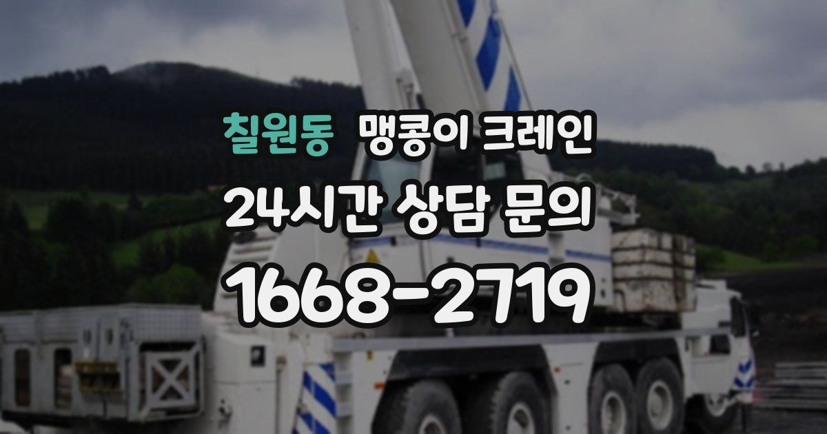 칠원동 맹콩이 크레인