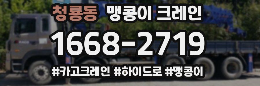청룡동 맹콩이 크레인