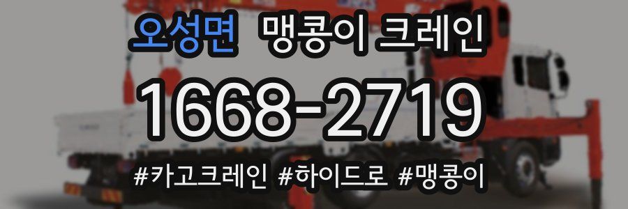 오성면 맹콩이 크레인