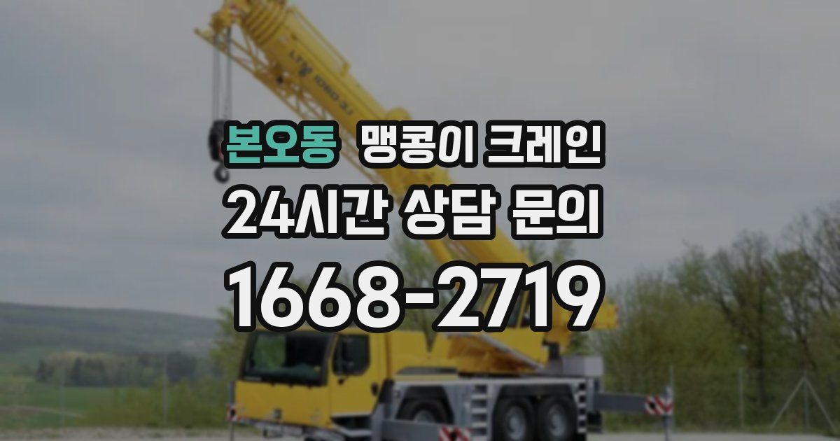 본오동 맹콩이 크레인