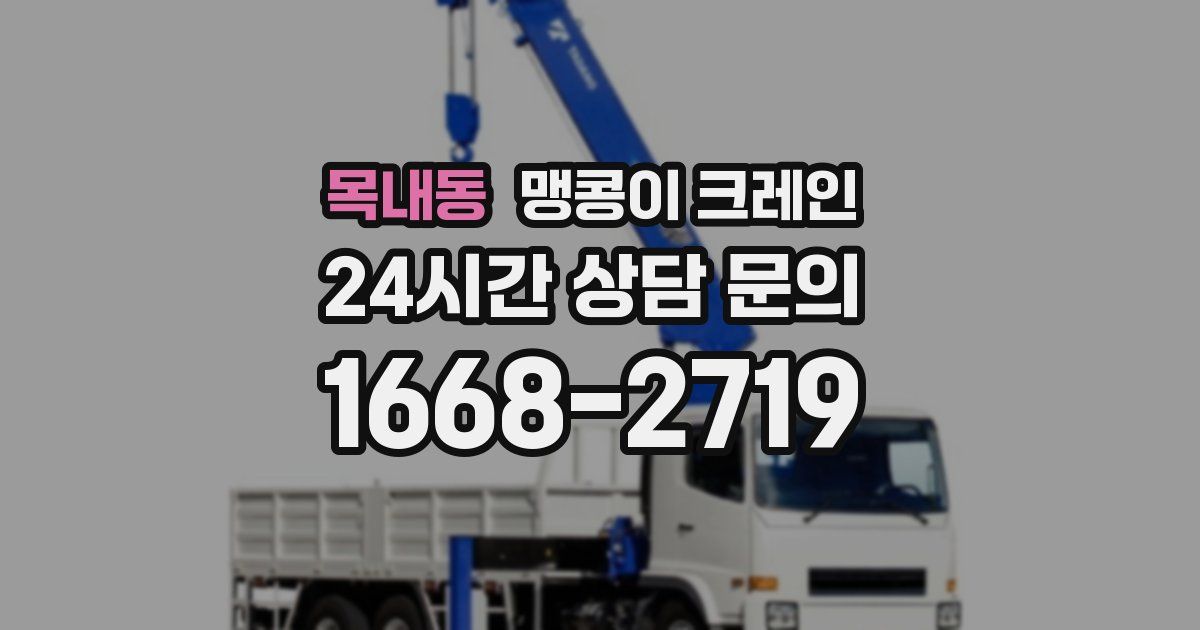 목내동 맹콩이 크레인