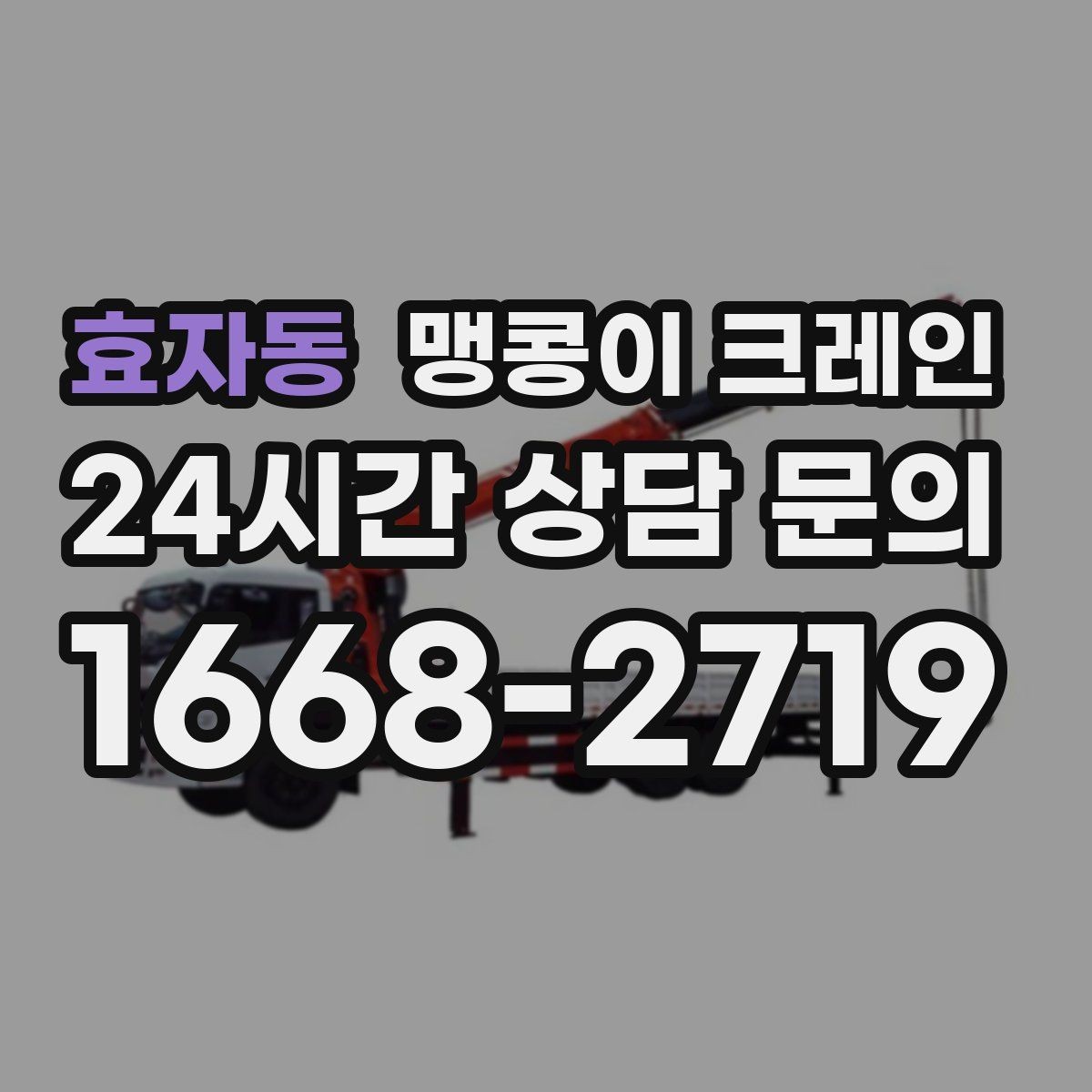 효자동 맹콩이 크레인 카고 크레인과 어떤 점이 다른가요