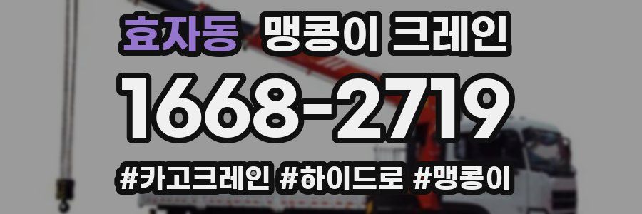 효자동 맹콩이 크레인