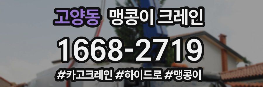 고양동 맹콩이 크레인