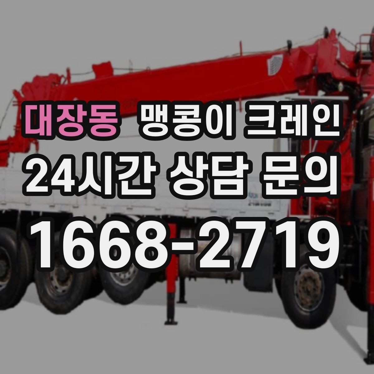 대장동 맹콩이 크레인 신호수·보조 인력 협의가 필요한 케이스