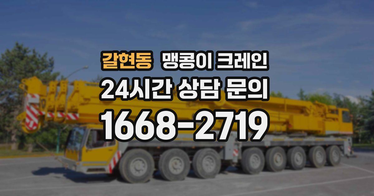 갈현동 맹콩이 크레인