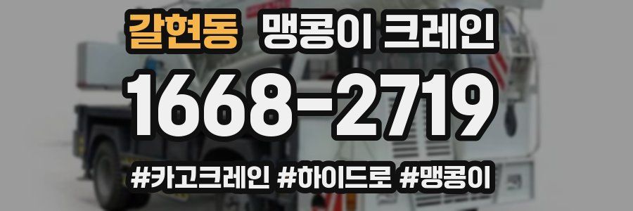 갈현동 맹콩이 크레인