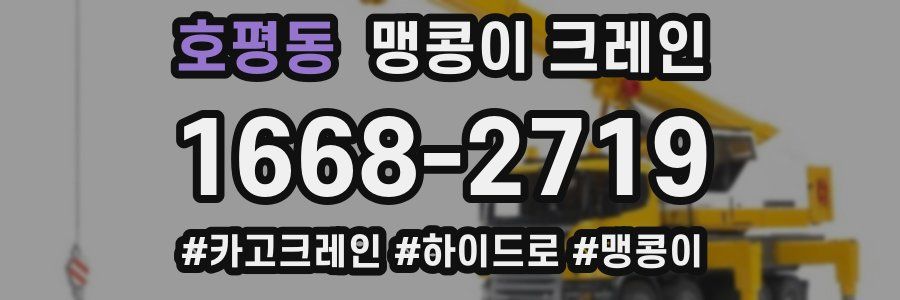 호평동 맹콩이 크레인