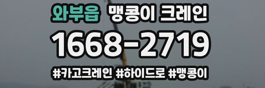 와부읍 맹콩이 크레인