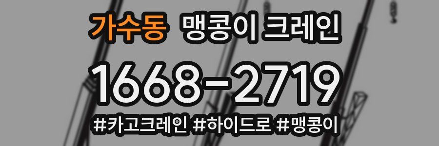 가수동 맹콩이 크레인