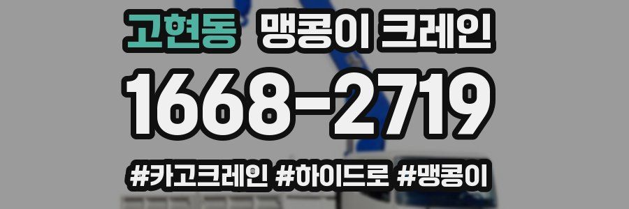 고현동 맹콩이 크레인