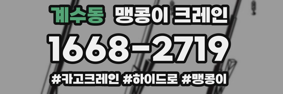 계수동 맹콩이 크레인