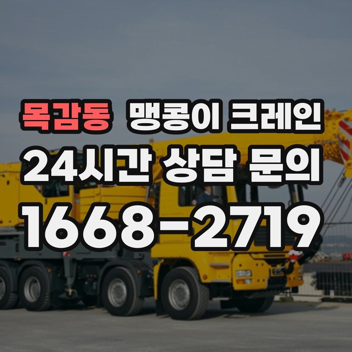 목감동 맹콩이 크레인 장비 무게 추정이 필요한 이유
