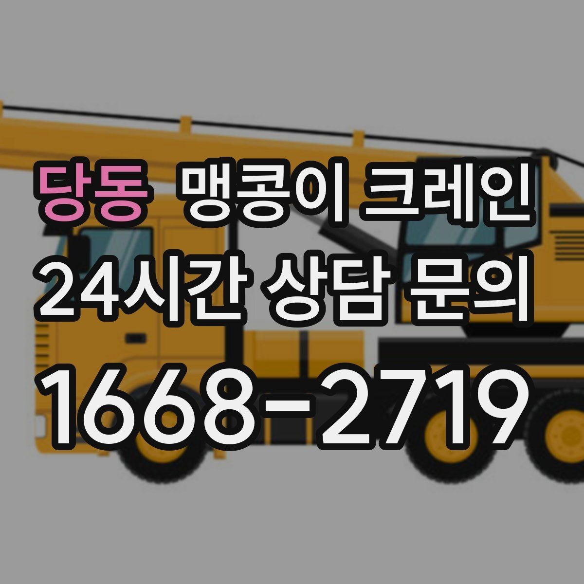 당동 맹콩이 크레인 스카이차와 용도가 다른 이유를 정리