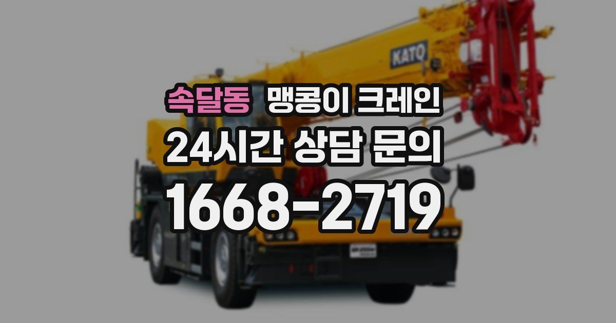 속달동 맹콩이 크레인