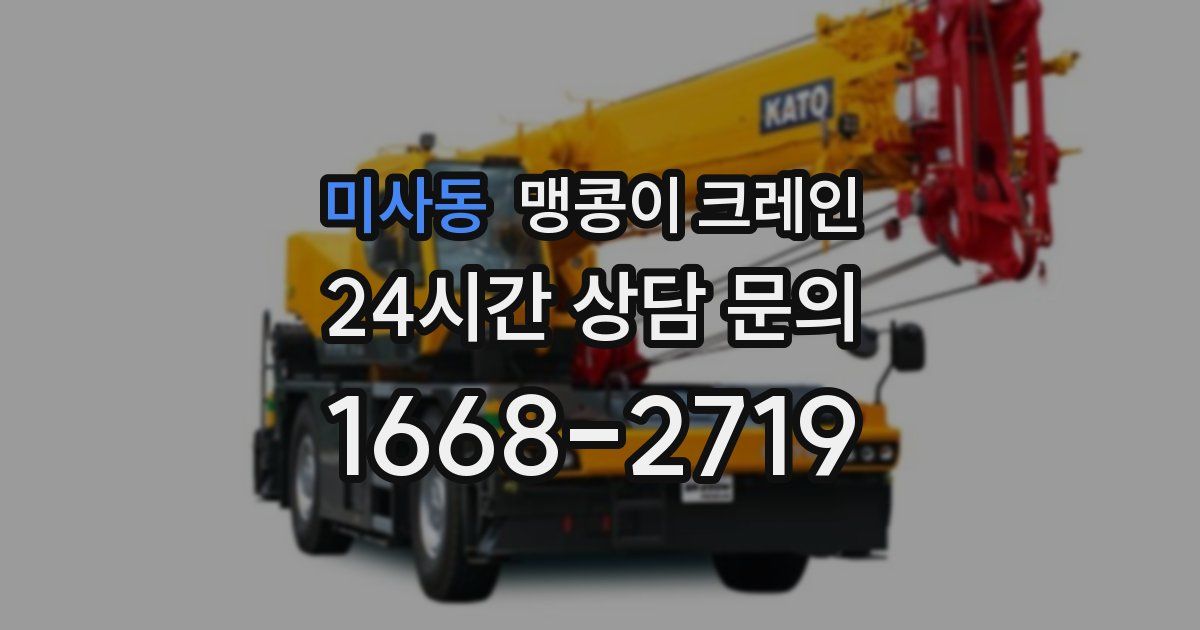 미사동 맹콩이 크레인