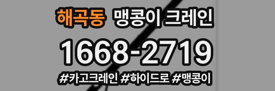 해곡동 맹콩이 크레인