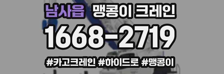 남사읍 맹콩이 크레인