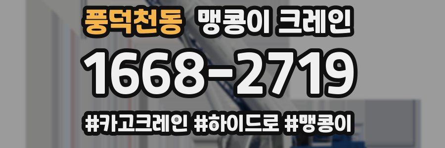 풍덕천동 맹콩이 크레인