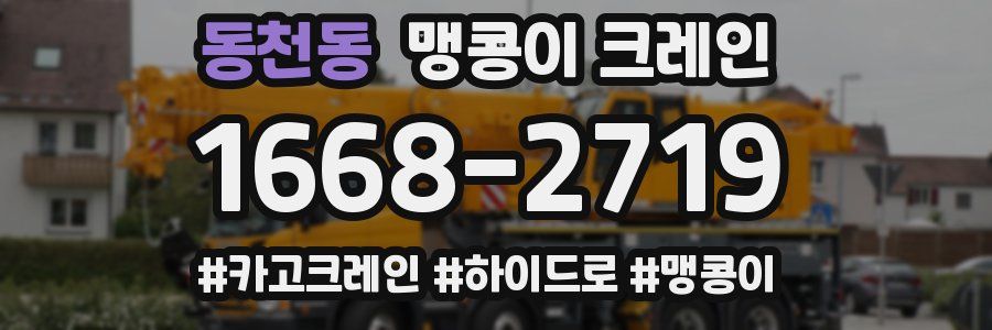 동천동 맹콩이 크레인