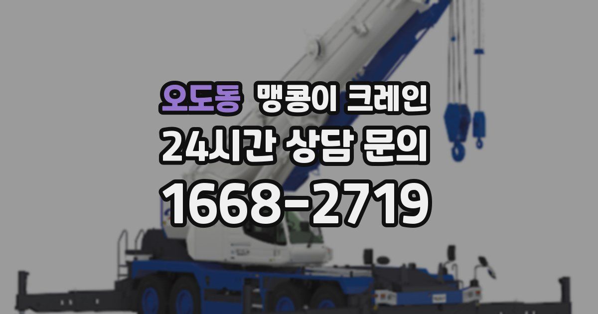 오도동 맹콩이 크레인