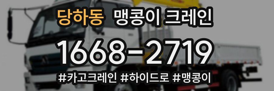 당하동 맹콩이 크레인
