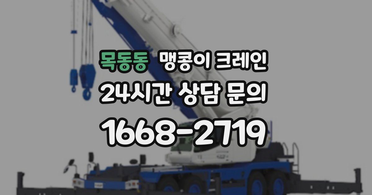 목동동 맹콩이 크레인