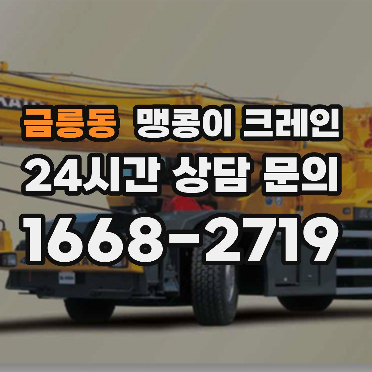 금릉동 맹콩이 크레인