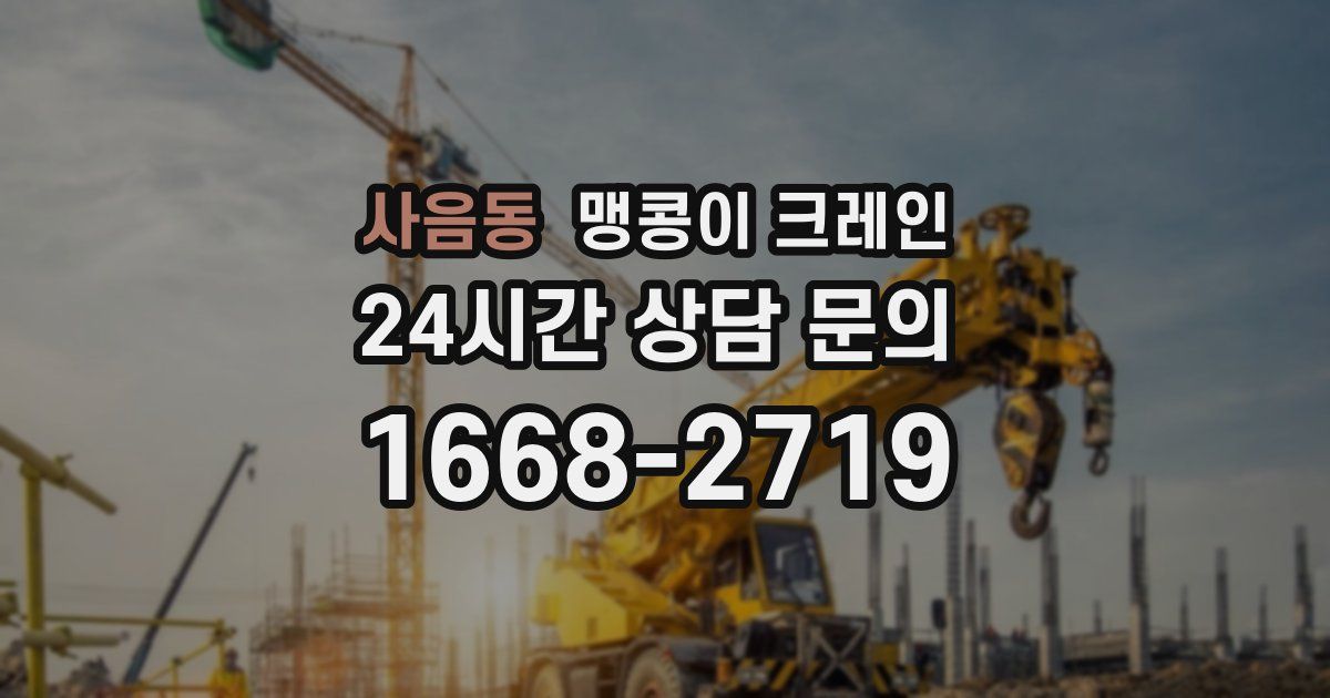 사음동 맹콩이 크레인