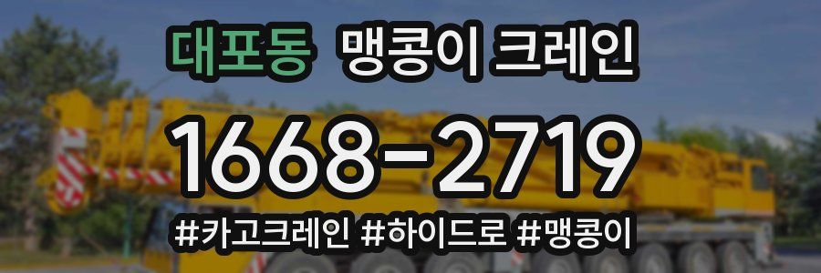 대포동 맹콩이 크레인