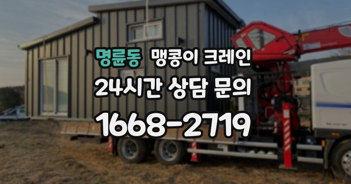 명륜동 맹콩이 크레인